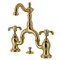 Kingston Brass Bridge Bathroom Faucet with Brass Pop-Up, Brushed Brass KS7977TX - alternate 1